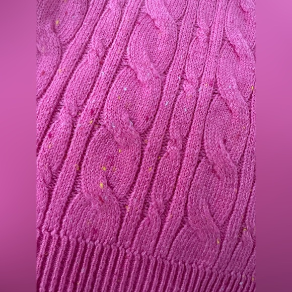 Talbots Pink Cable Knit Scarf, NWT - Picture 4 of 5